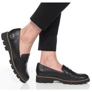 Vionic Black Leather Loafers